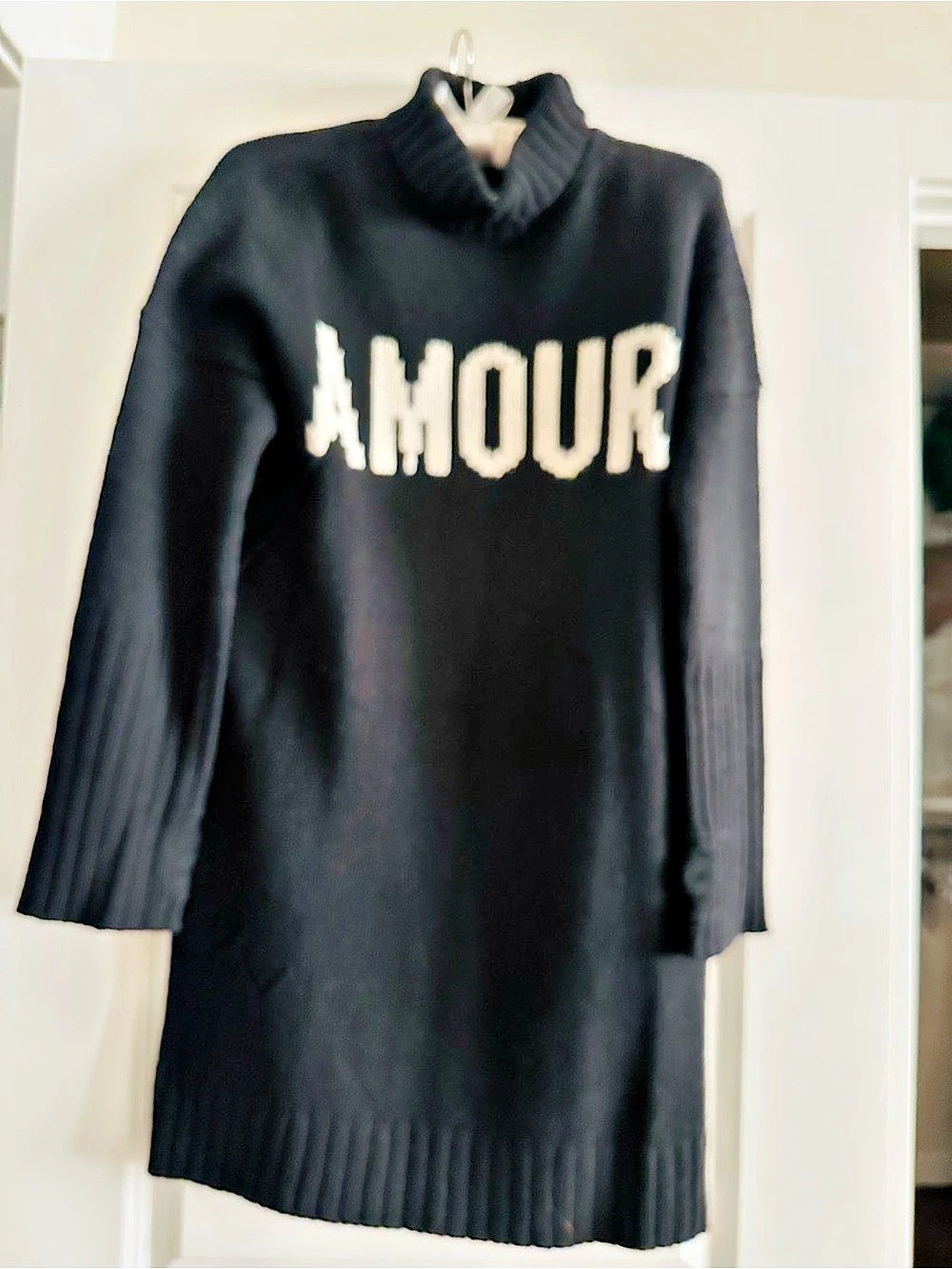 Zadig & Voltaire Almira We Amour Dress Wool Mini Black & White XS